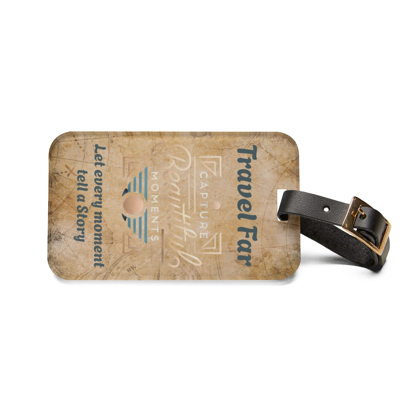 Travel Far Luggage Tag - Capture Beautiful Moments - Perfect Gift for Travelers